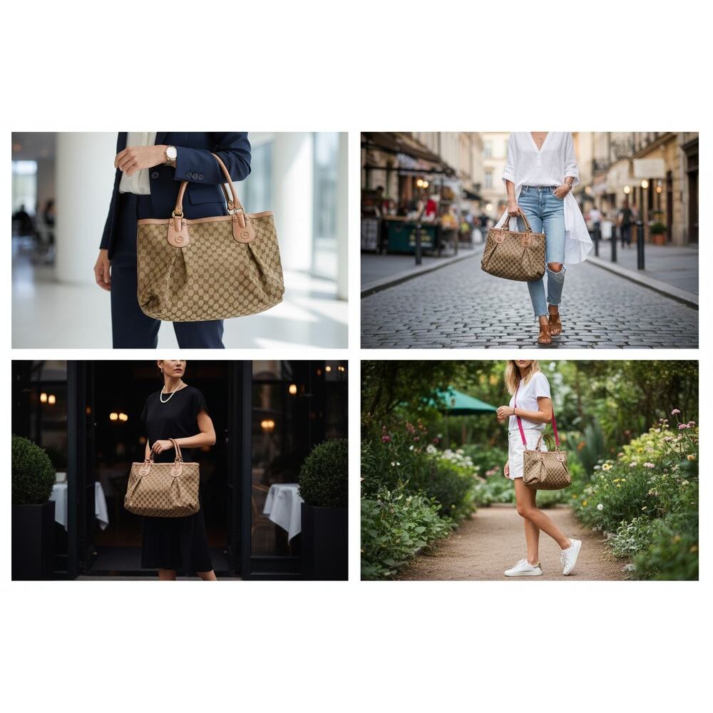 Gucci Large GG Canvas Scarlett tote bag - Picture 2 of 16